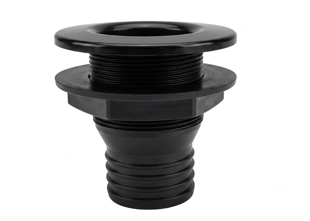 ABS THRU HULL 1" BLACK