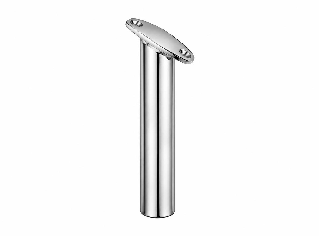 SS HEAVY FLUSH MOUNT ROD HOLDER 15 DEG 316