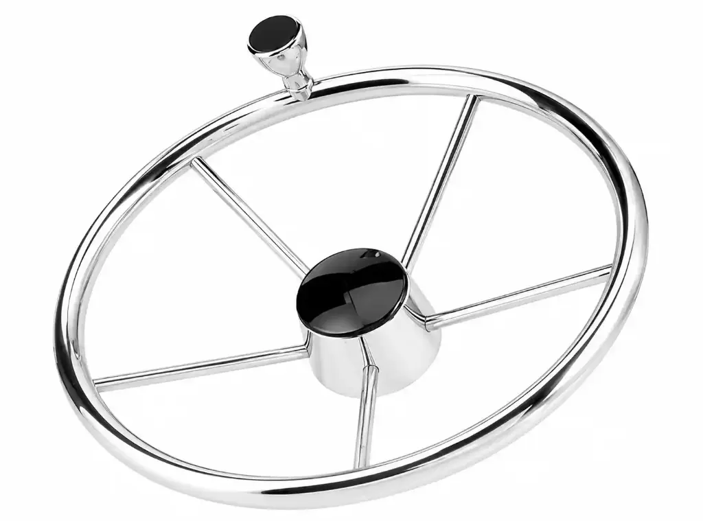 SS STEERING WHEEL WITH KNOB 13-1/2" 316