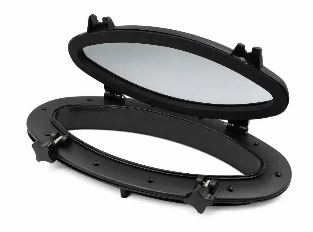 ABS OVAL PORTHOLE BLACK 410X220MM