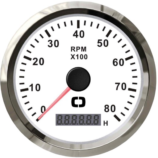 RPM White Glossy 0-8000 RPM