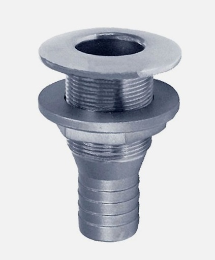 [LD014-02-02] SS THRU-HULL WITH HOSE 3/4 INCH 316