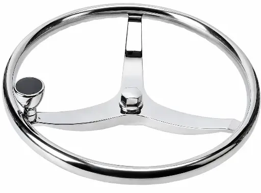 [LD017-05-01] SS HEAVY DUTY STEERING WHEEL WITH KNOB 13-1/2" 316