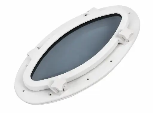 [LD021-09-01] ABS OVAL PORTHOLE WHITE 410X220MM