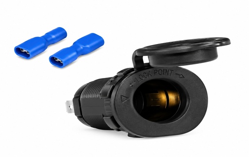 Cigarette Socket With Dust Cover & Standard Nut 12 V Marine 