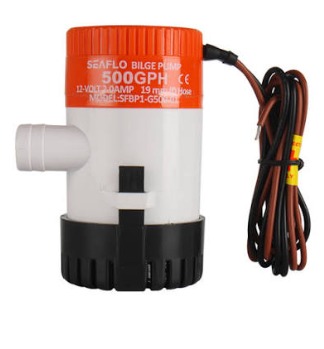 [SFBP1-G500-01] BILGE PUMP NON-AUTOMATIC 12V DC 500 GPH (SEAFLO)